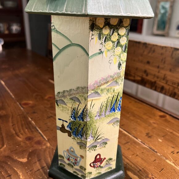 Vintage Hand-Painted Wooden Butterfly House Kathy Hatch 14 1/2" Tall x 5” W - Picture 3 of 8